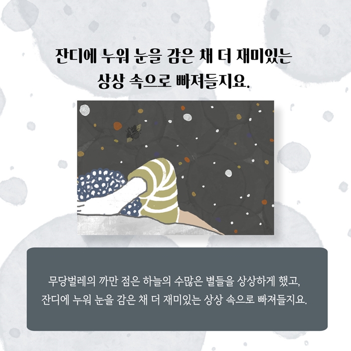 잔디에 누워 상상